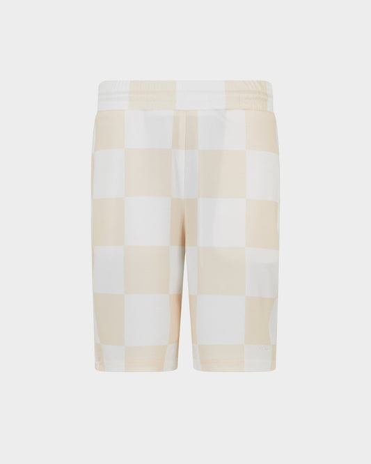 Checkered Shorts Beige