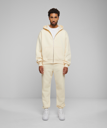 Oversized Zip-Hoodie Cream
