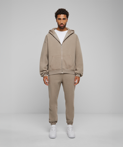 Oversized Zip-Hoodie Sand (Stone Washed)